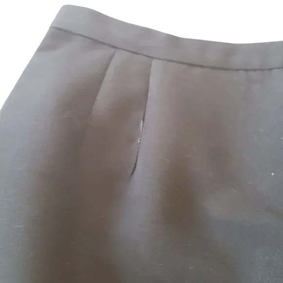 Vintage Handmade Black Pencil Skirt Midi 33 Inch Length Lined Wool Fitted - Picture 2 of 11